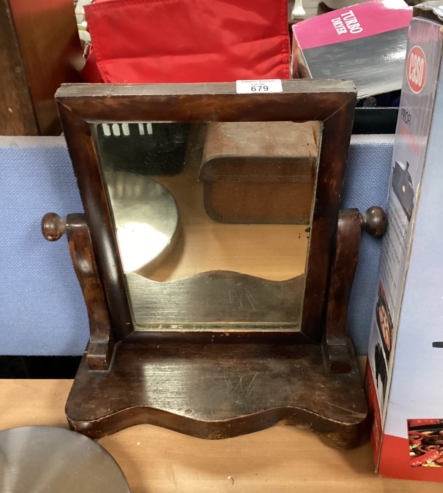 Antique mahogany dressing table mirror