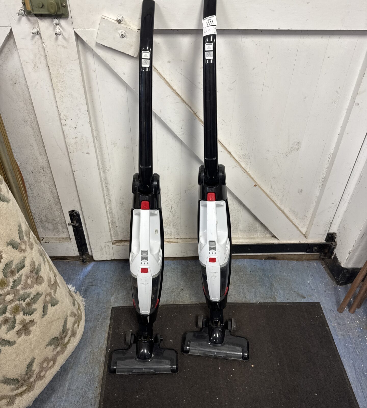 Two John Lewis cordless hoovers - both working but no charger