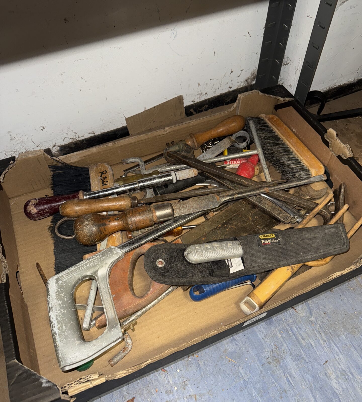 Tray of vintage hand tools