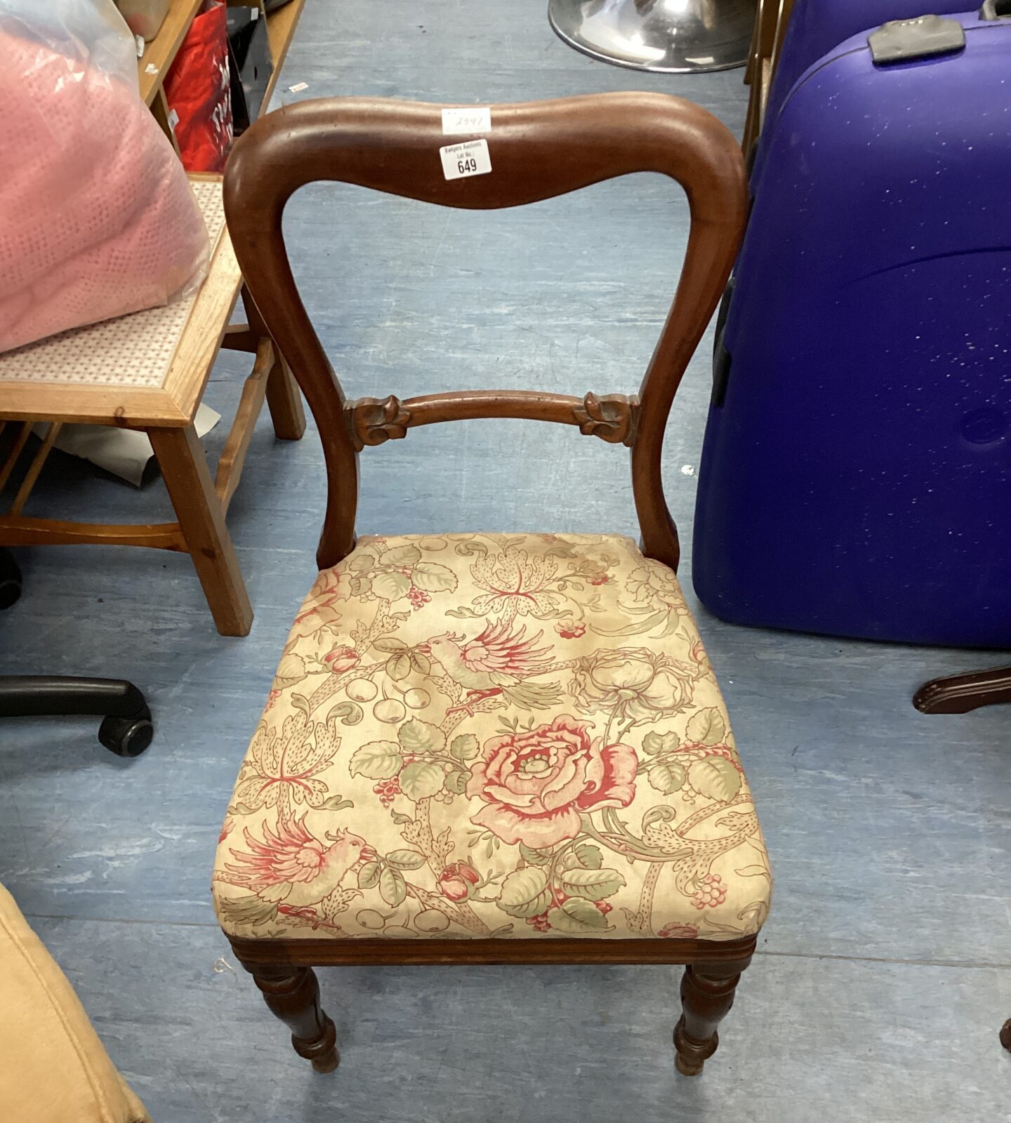 victorian mahogany Baloon back chair