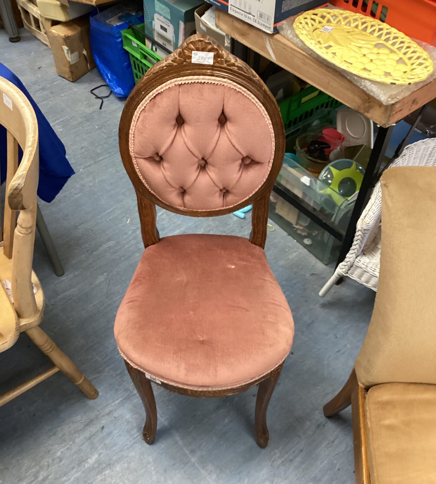 victorian button back chair