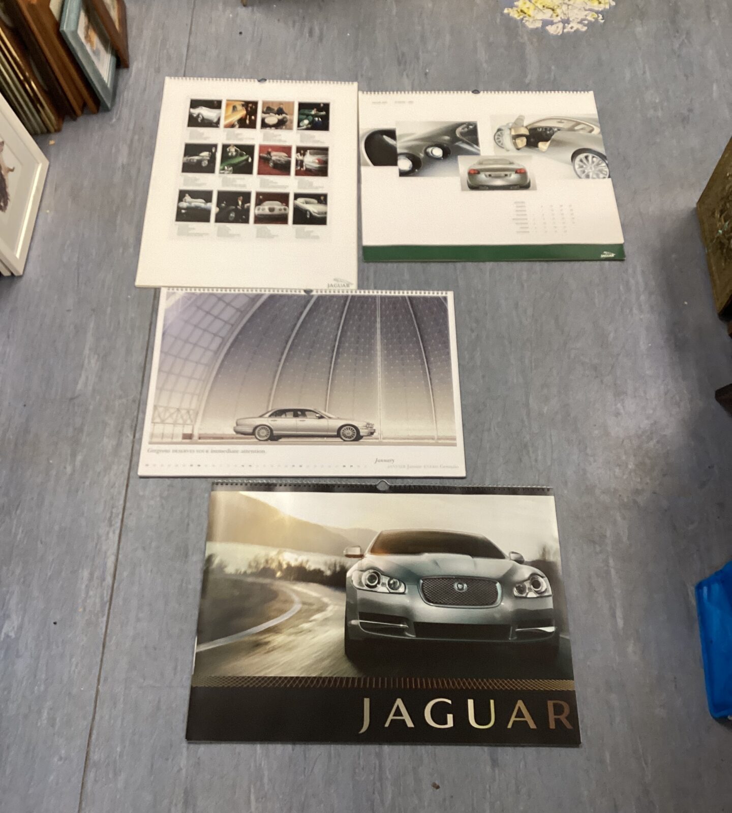 Four classic Jaguar Calendars