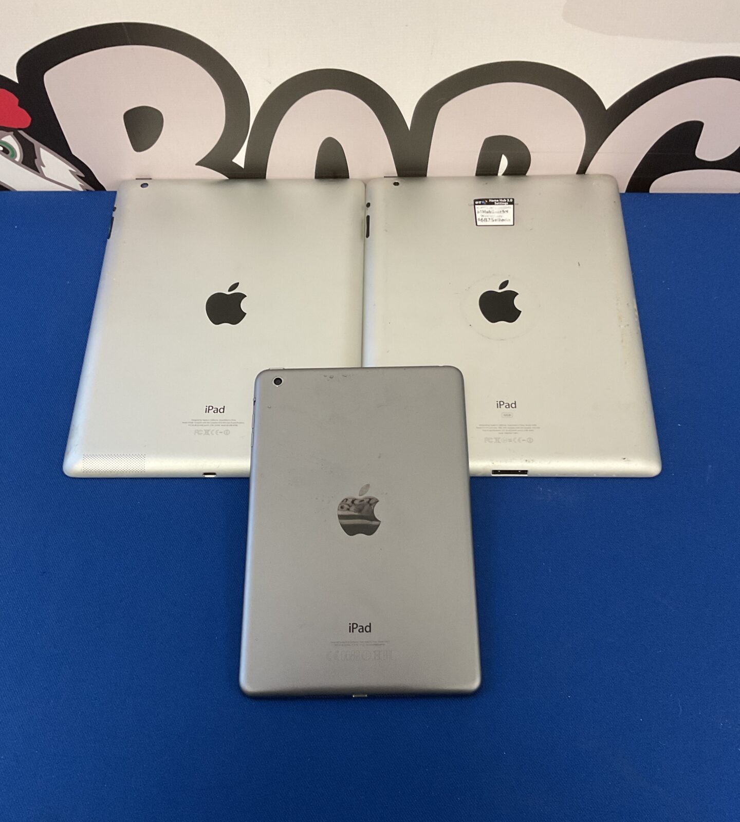 Three apple ipad tablets