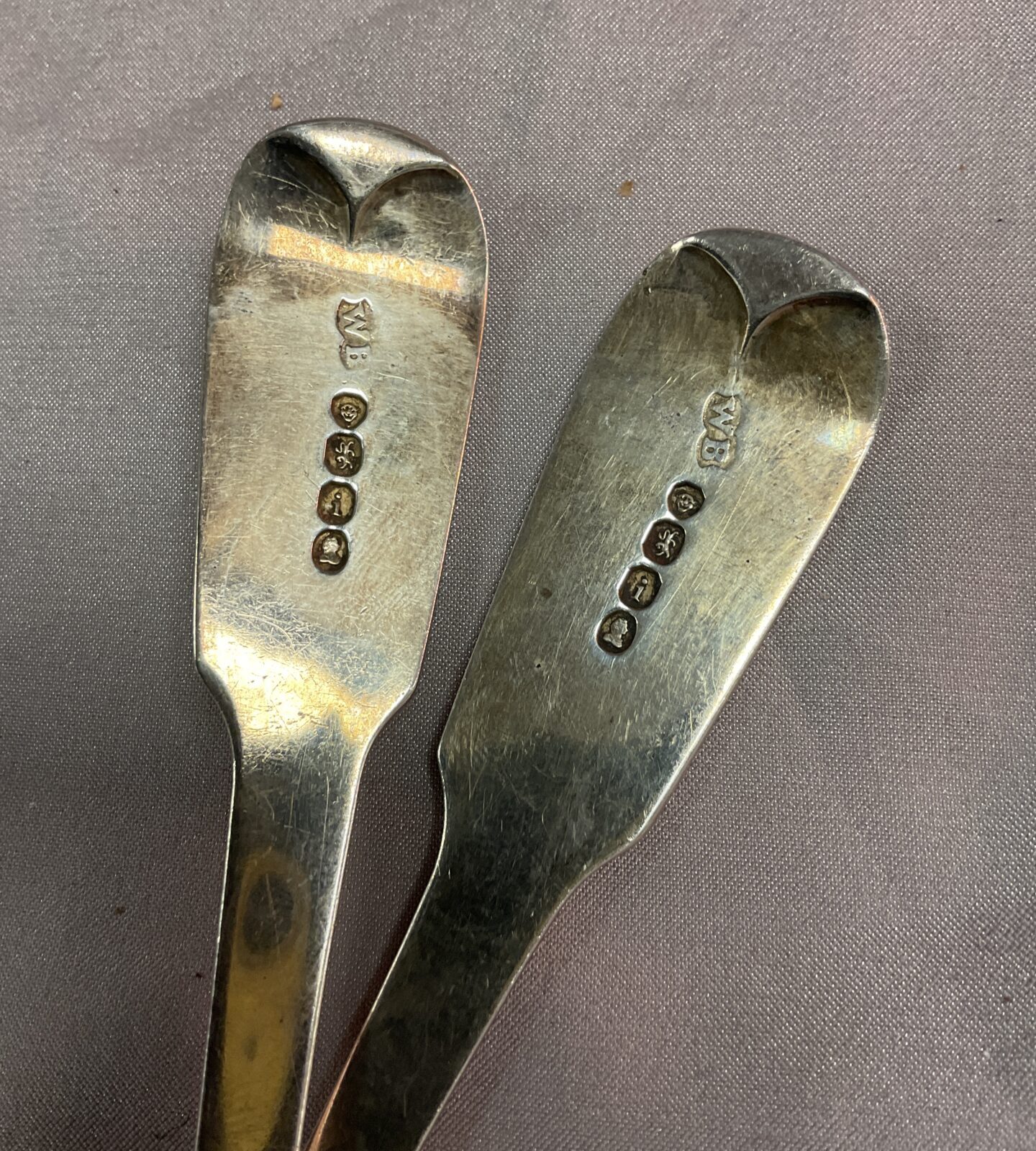 Pair Of Georgian hallmarked Sterling Silver ladles 152.68g - Image 2