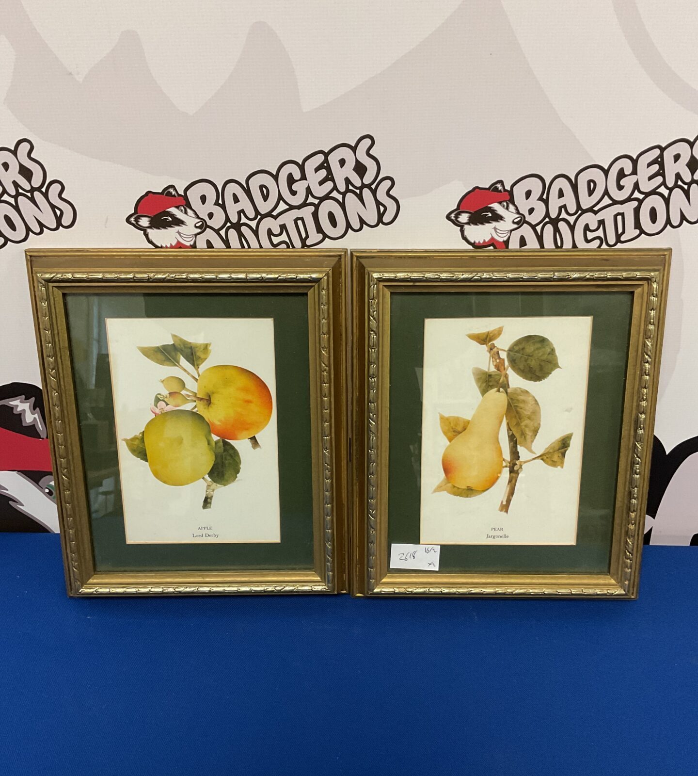 Pair of gilt framed still life prints of fruit