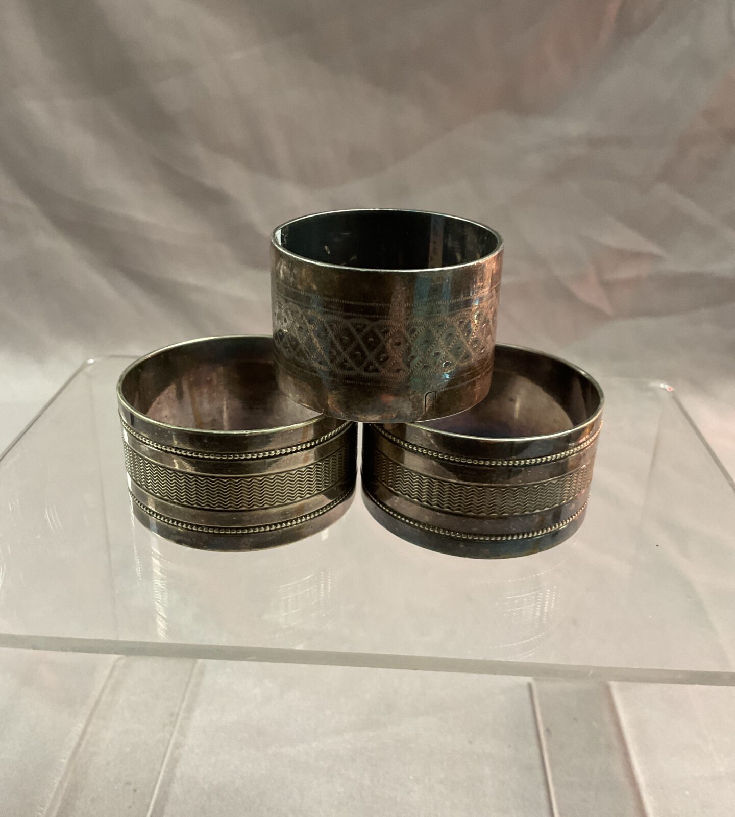 Three Whitemetal Knapkin rings