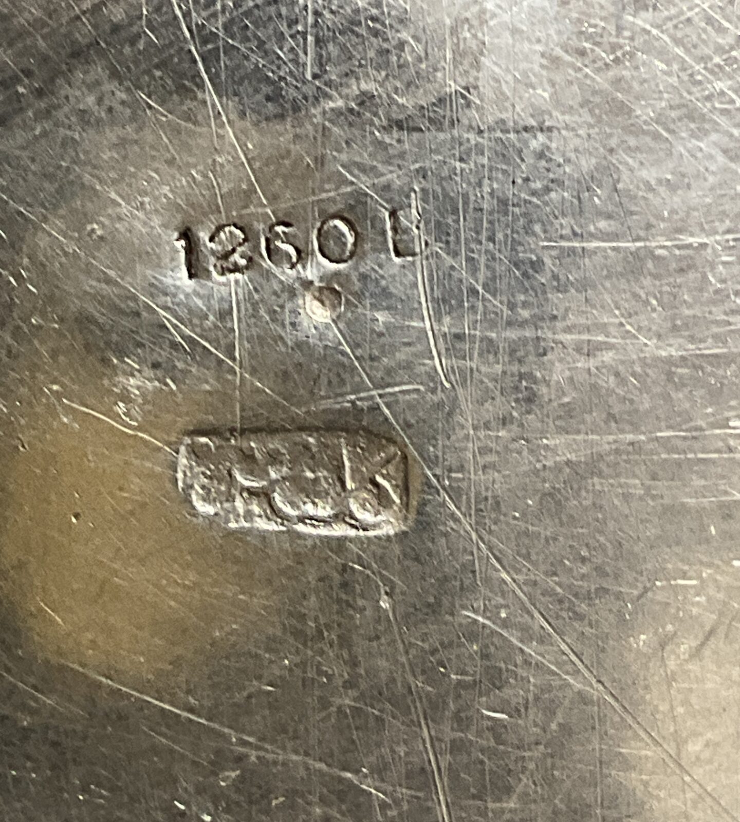 Silver / Whitemetal pot unidentified marks 61.5g - Image 2