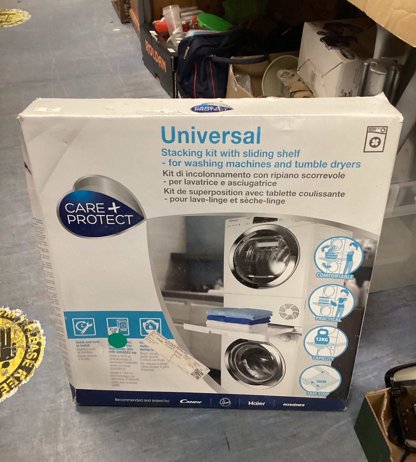 Care & protect universal stacking kit with sliding shelf for washing machines & tumble dryers