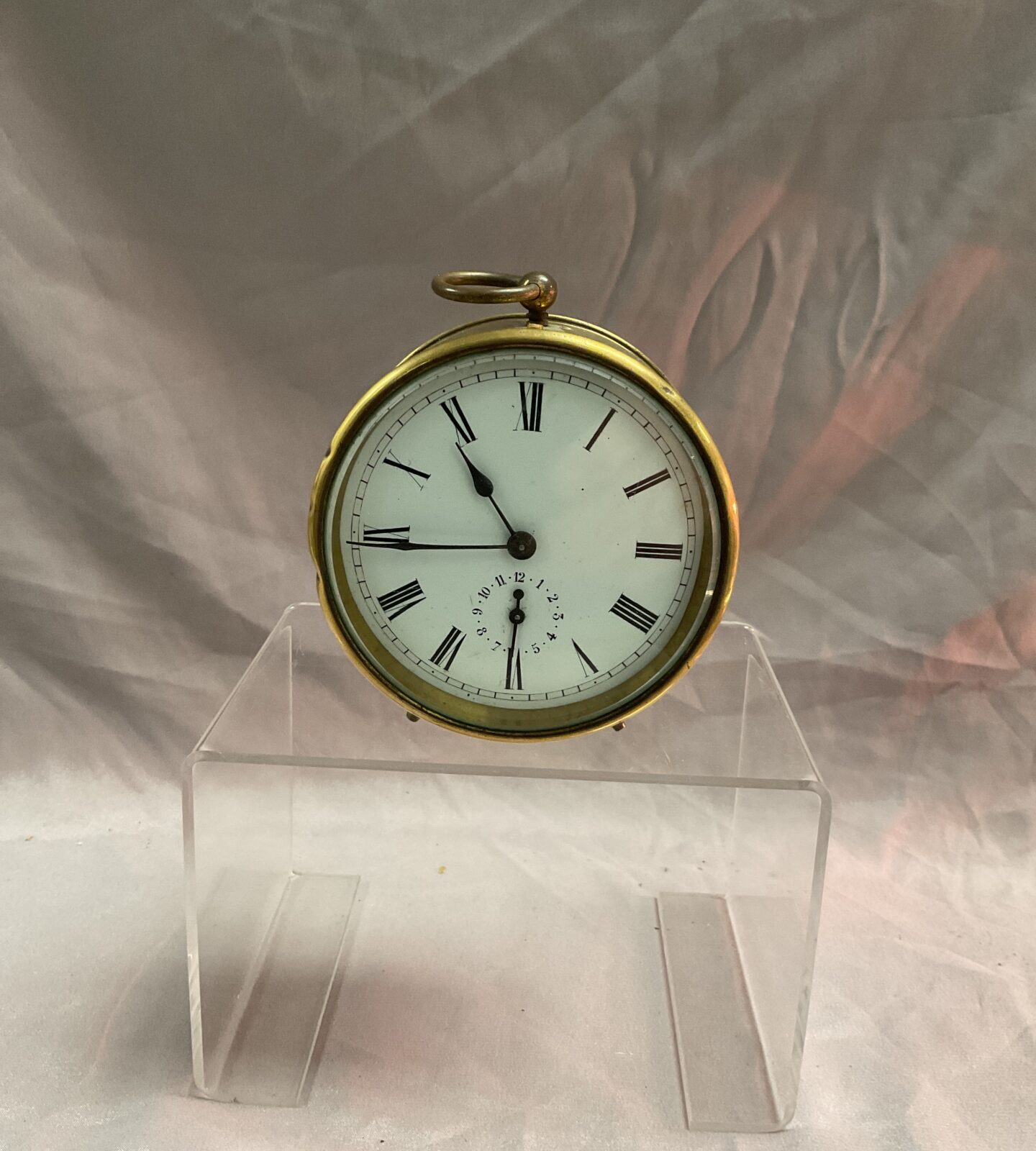 1910  J and F  brass desk clock