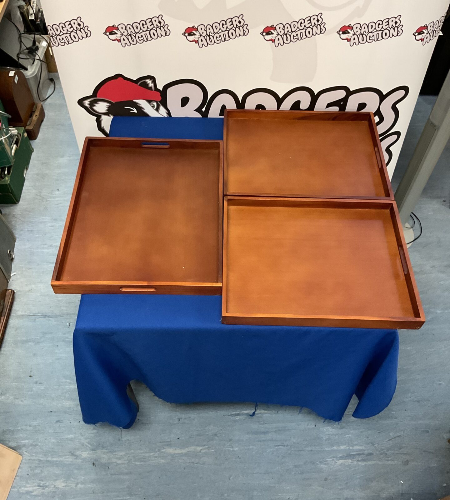 Olympia bamboo butlers tray and two serving trays