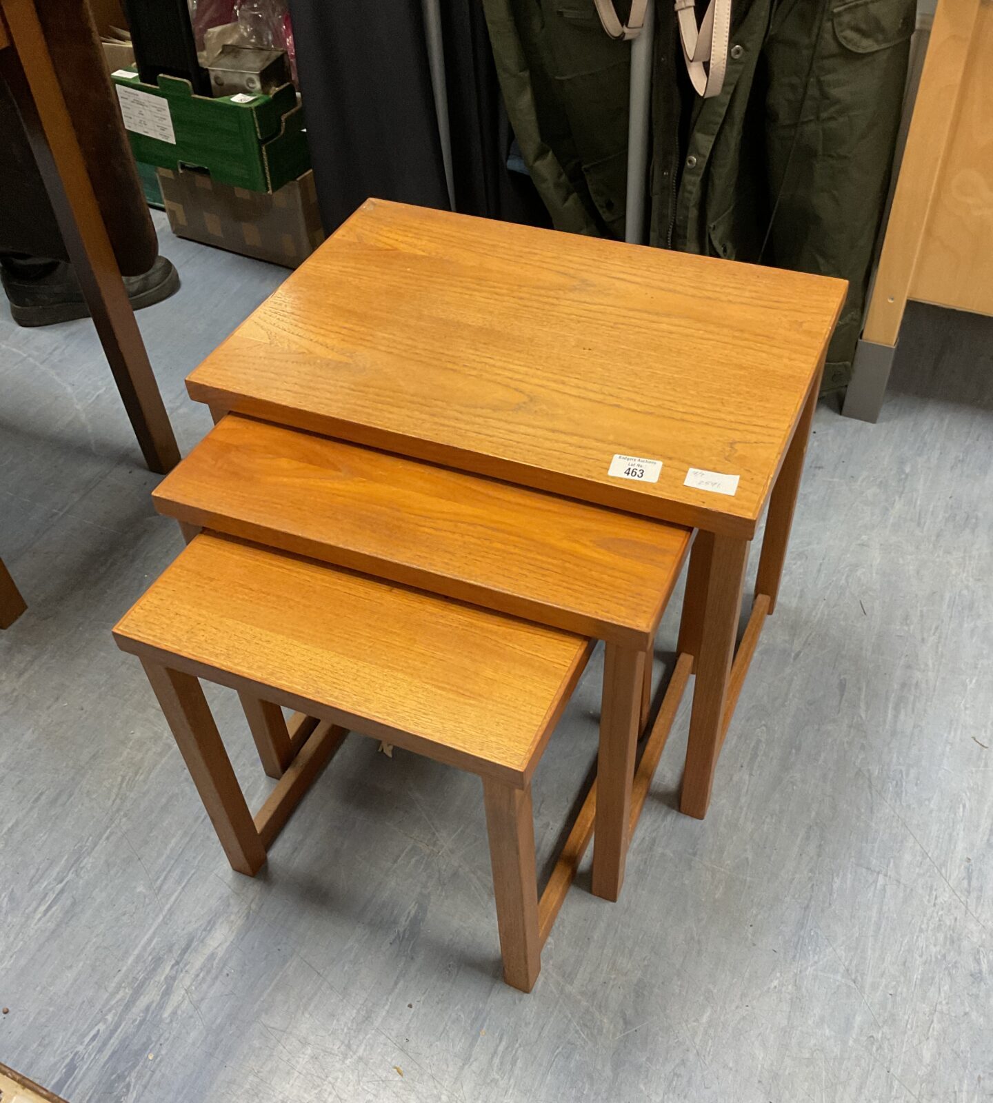 Nest of oak tables