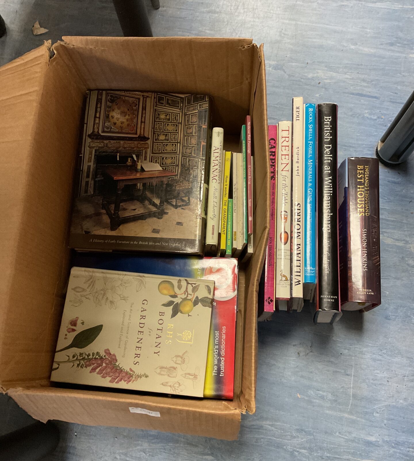 Box of books including reference books