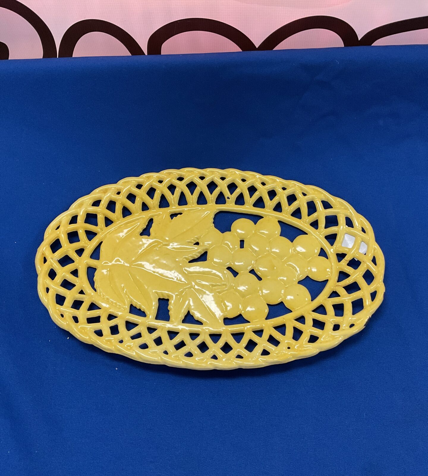 vinatge cast iron decorative dish