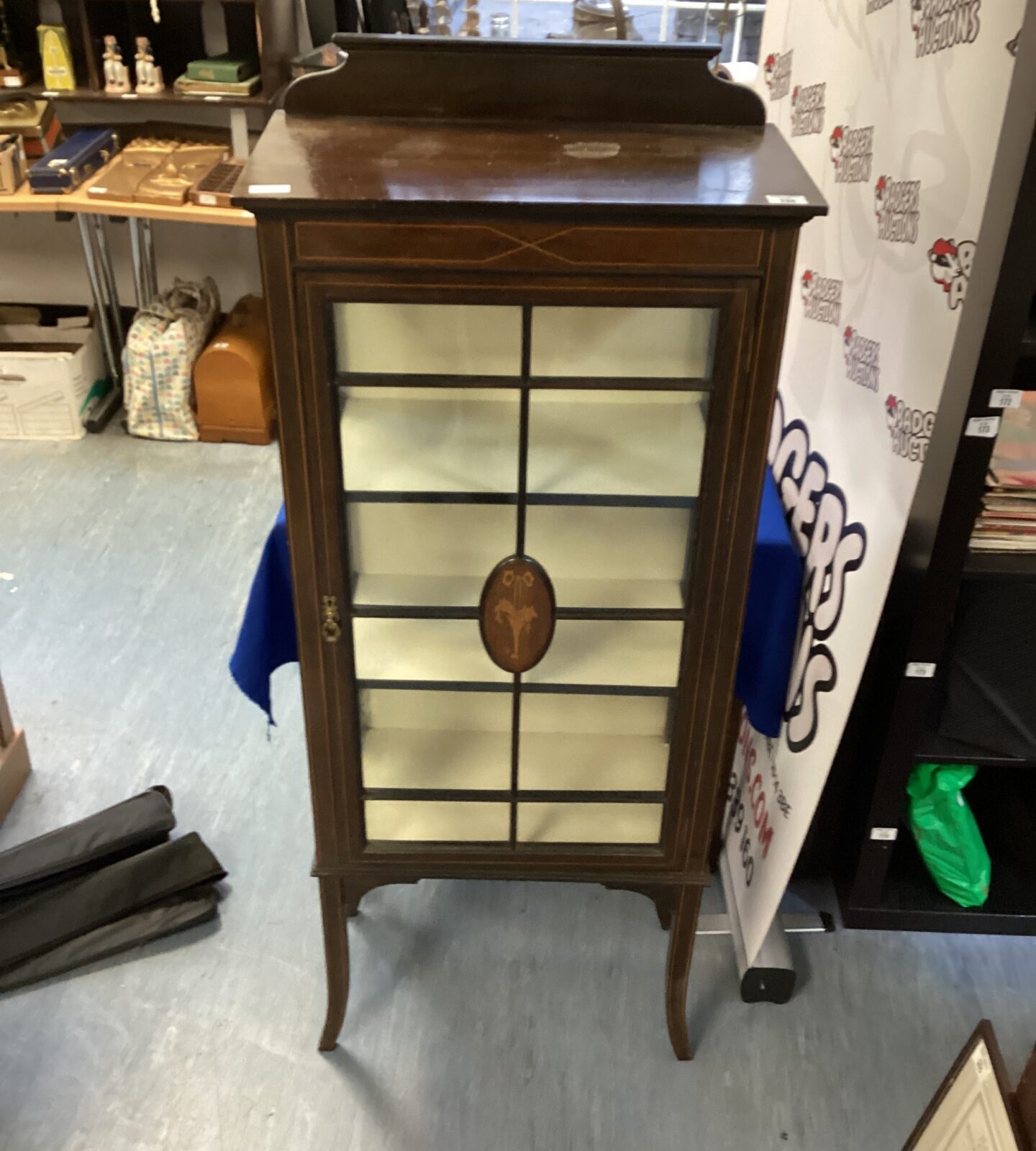 Tall Edwardian Display Cabinet