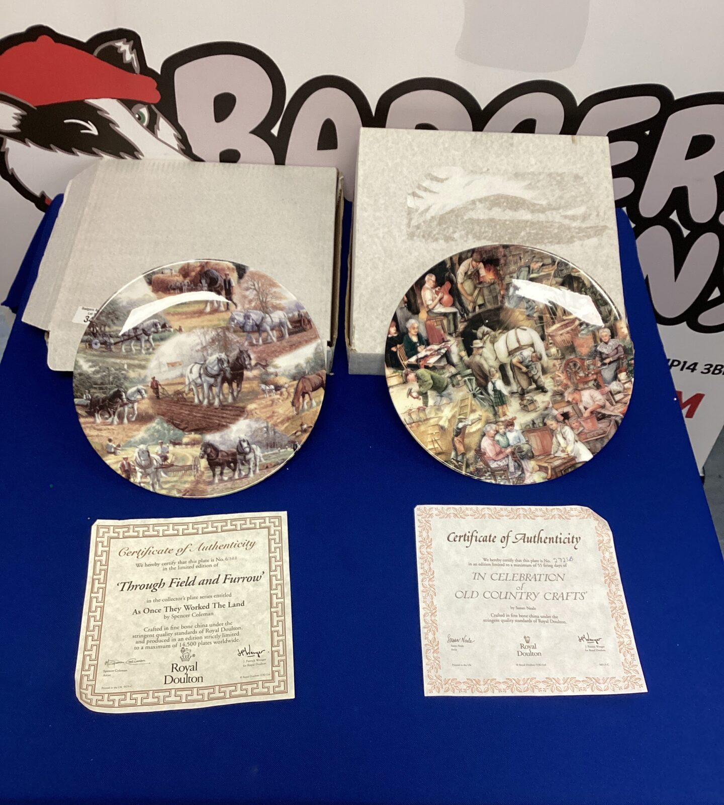 Two Royal Doulton Collectors Plates in boxes with certificates