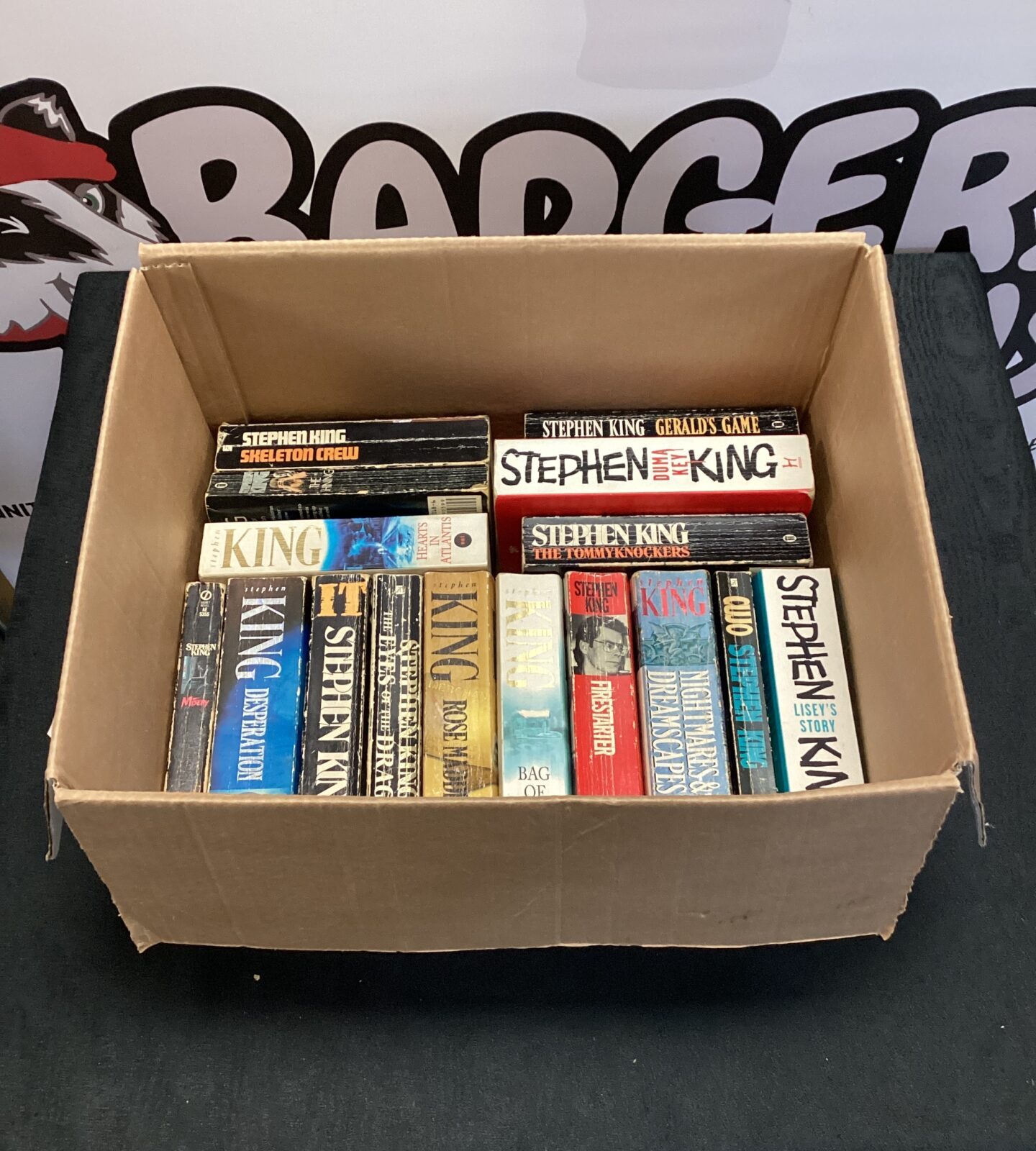 Box of stephen king paperback novels