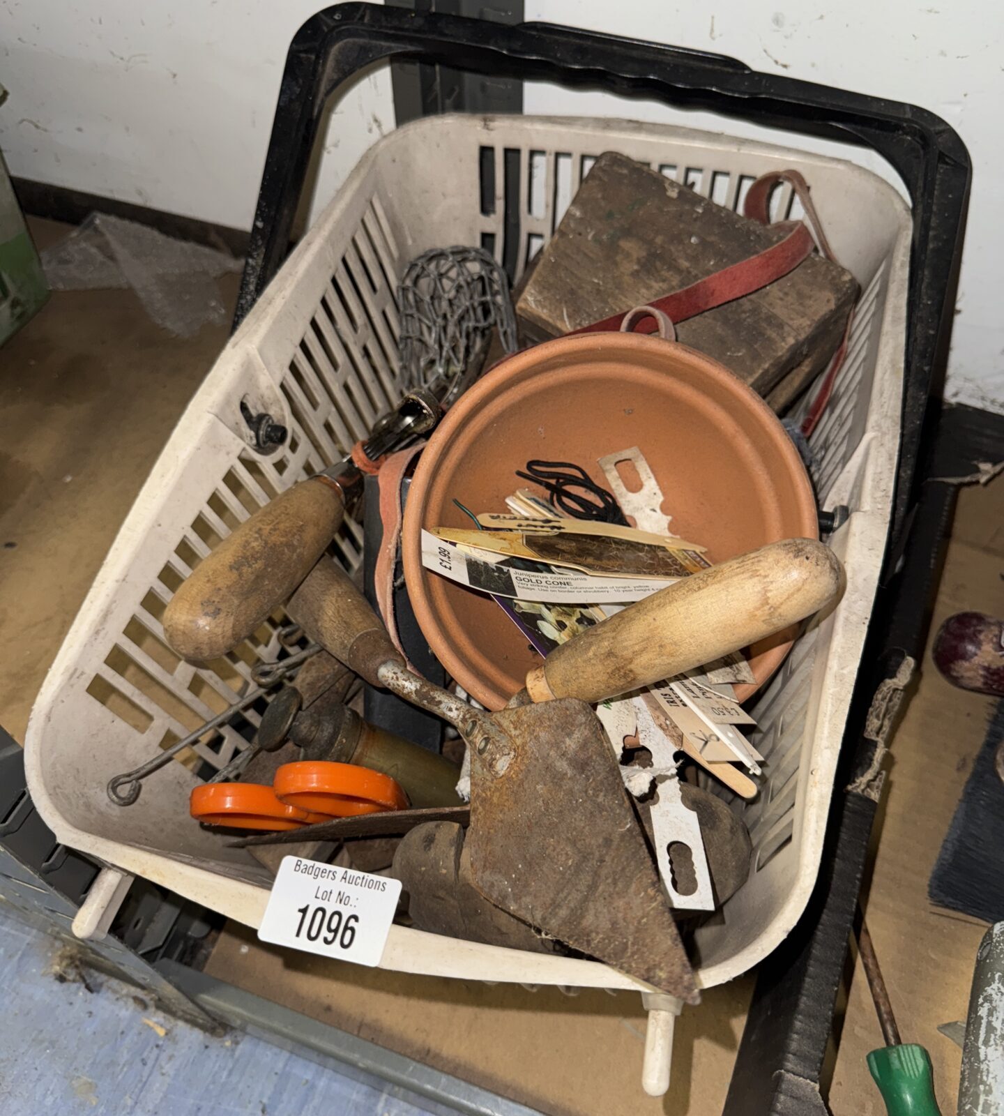 Basket of tools & hardware