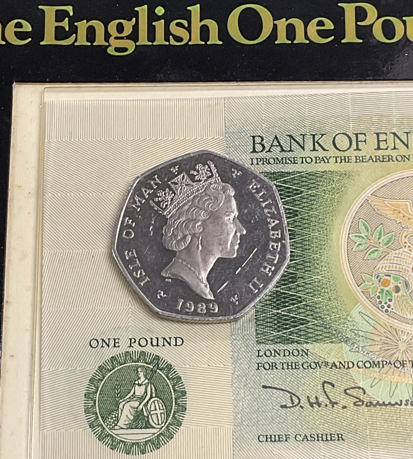 1989 iom christmas 50p and one pound note - Image 2