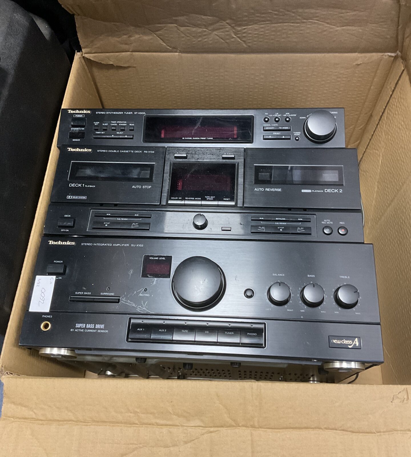 Technics hifi system inc su-x102 amp & rs-x102 cassette deck