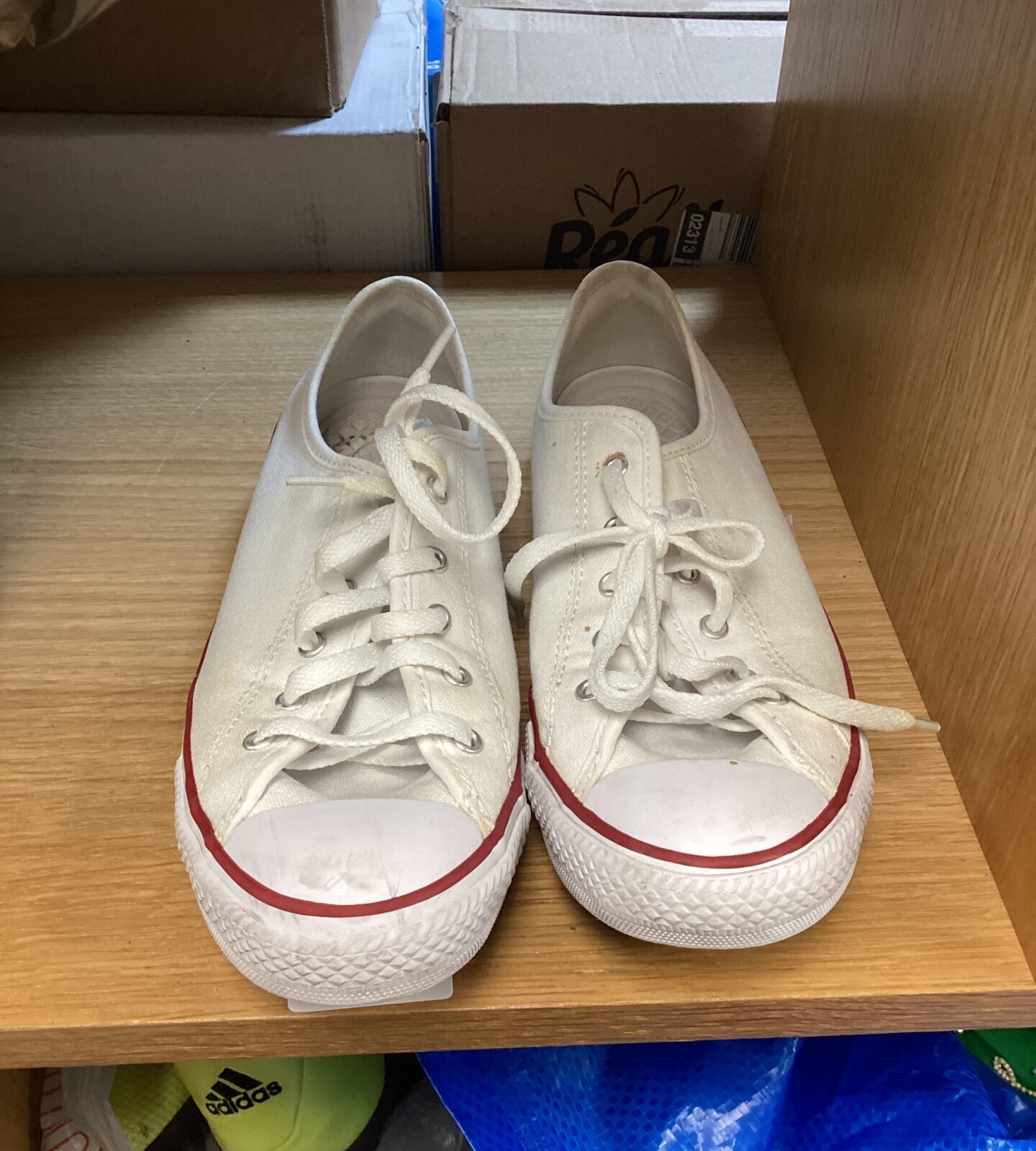 Pair of size 4 converse trainers