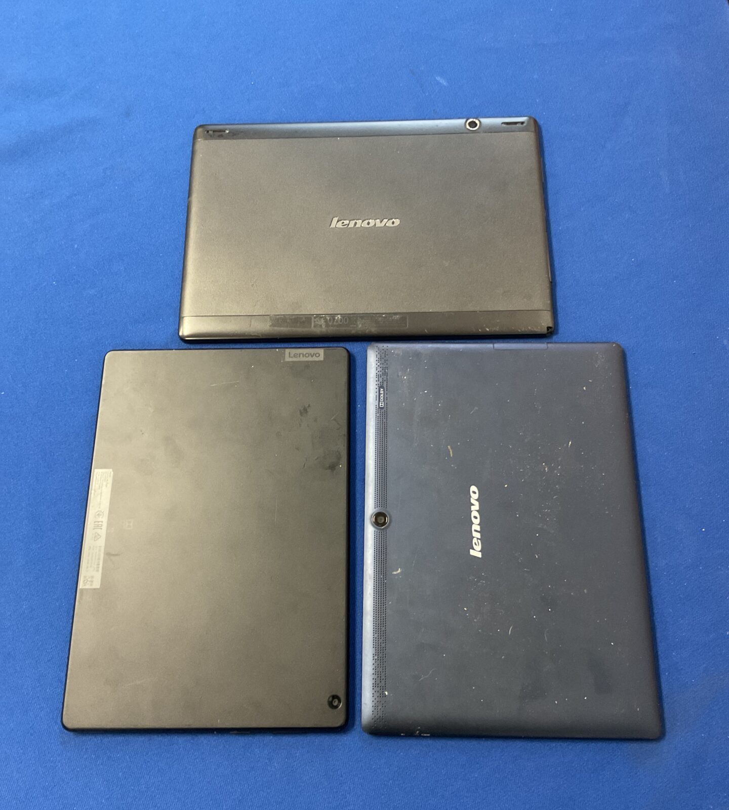 Three lenovo tablet computers