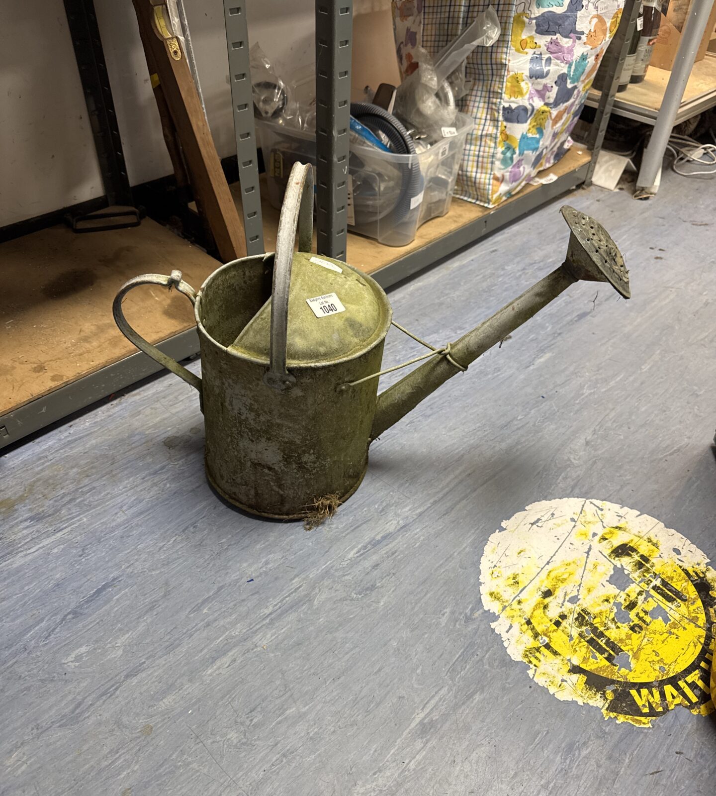 Vintage galvanised watering can