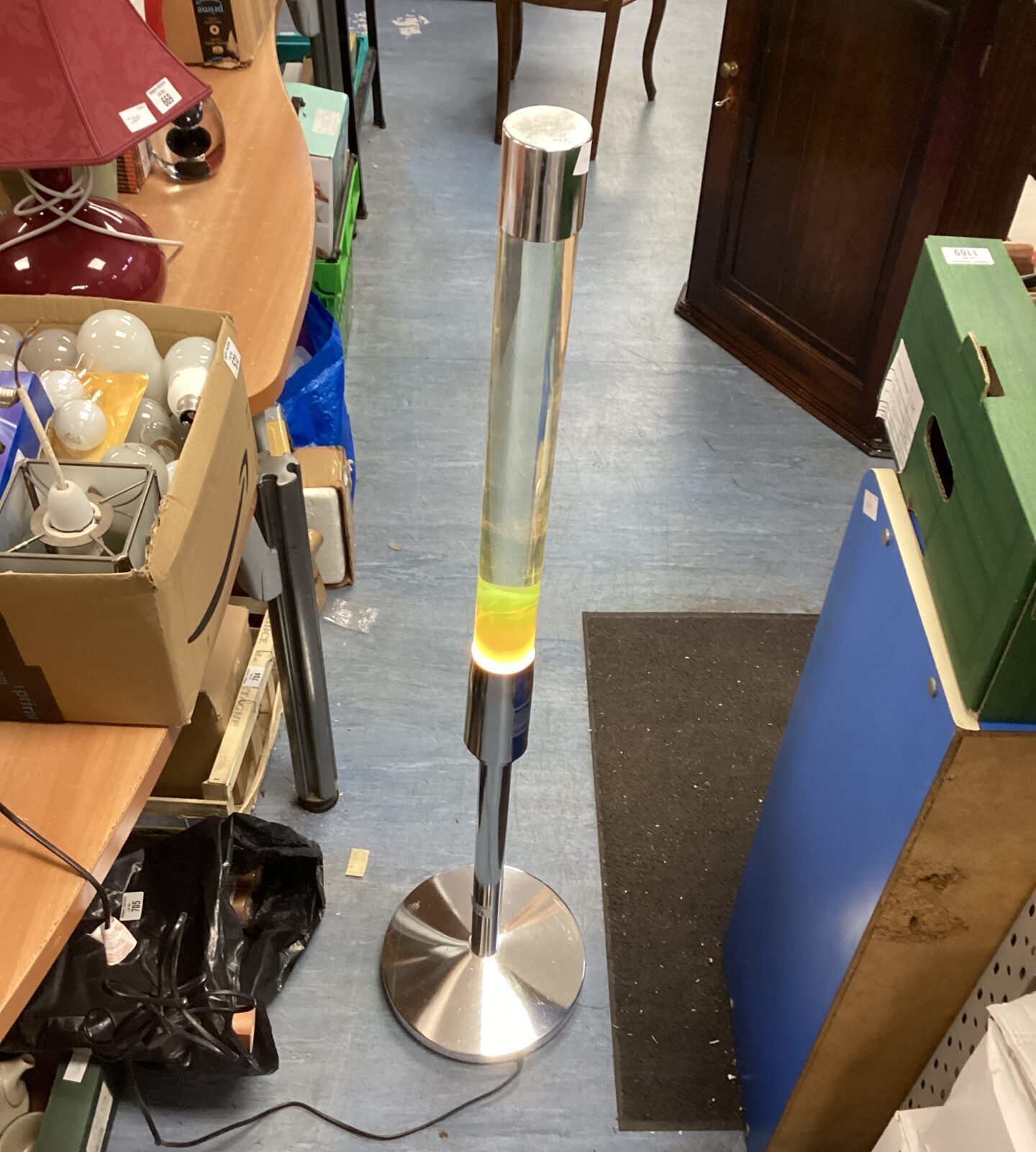 Floor Standing Stainless Steel Lava Lamp