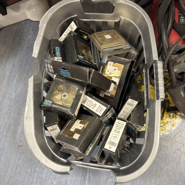 Quantity of brass effect sockets & switches