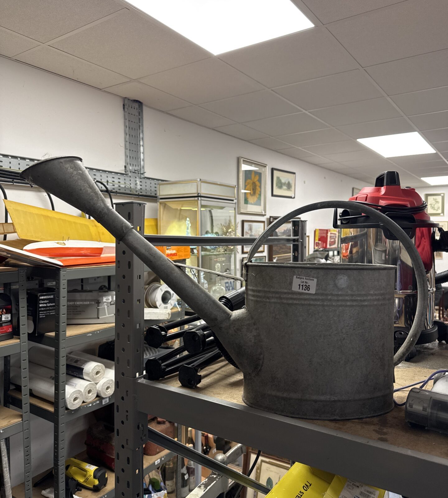 Galvanised watering can