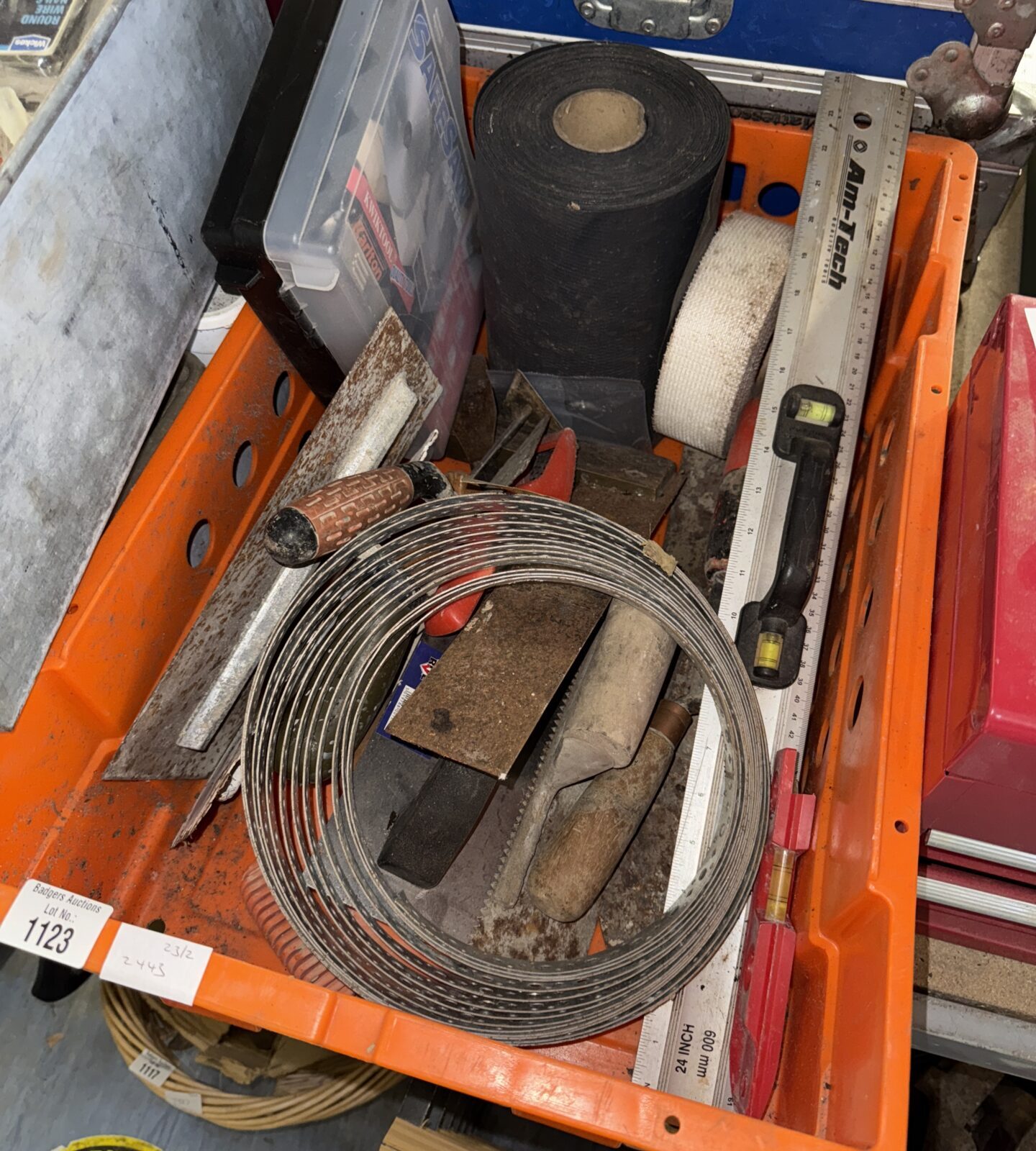Tray of shed clearance items