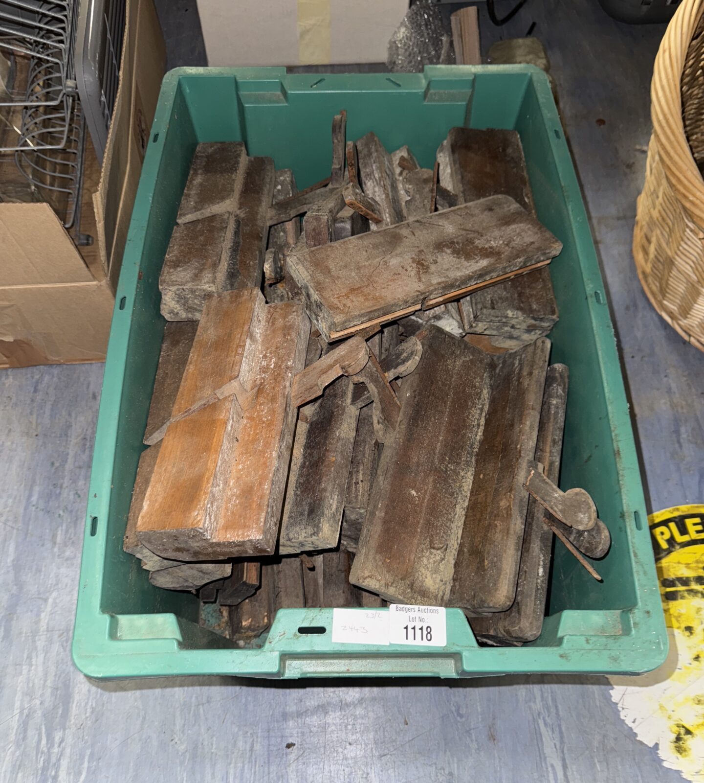 Large quantity of vintage wood block planes