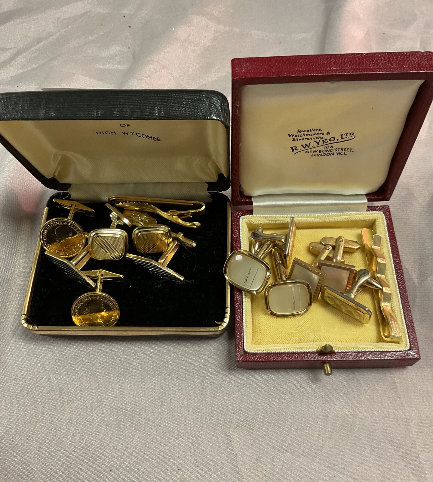 Two boxes of assorted cufflinks