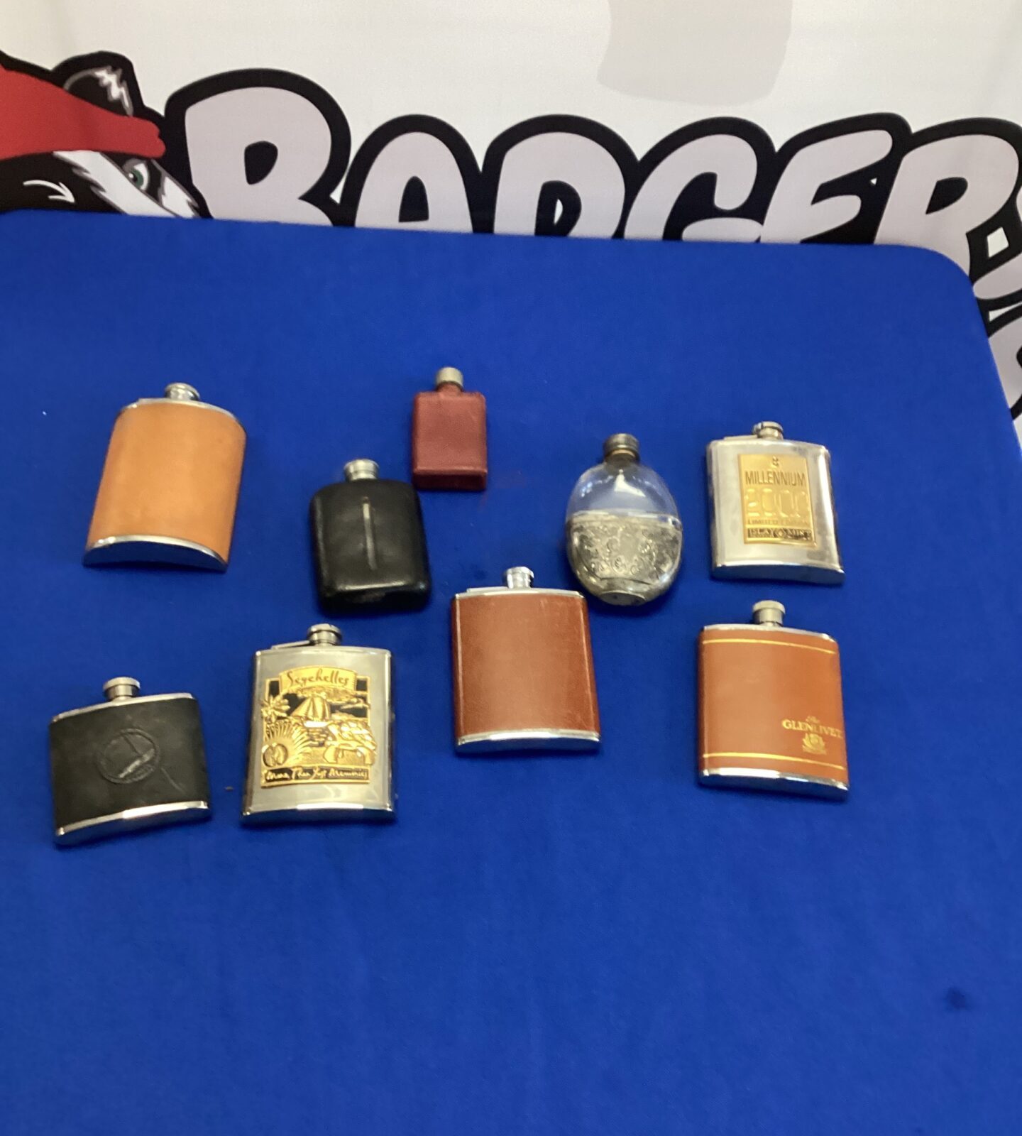 Selection of Hip Flasks inc Glenlivet