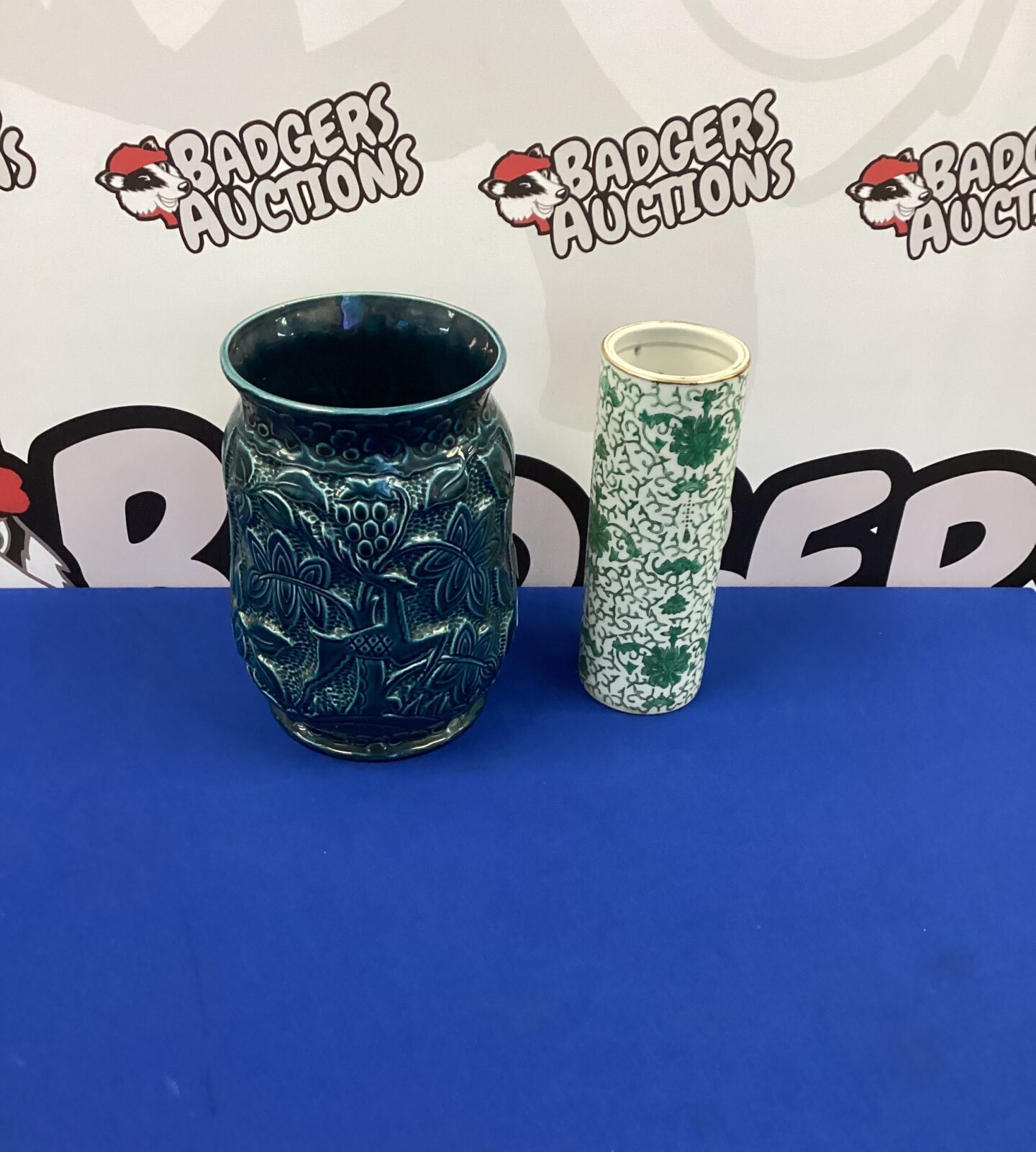 Two Vases inc Hunt Scene by Shorter Pottery