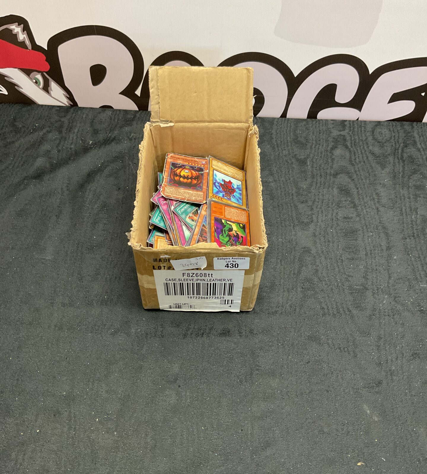 Box of yu gi oh trading cards