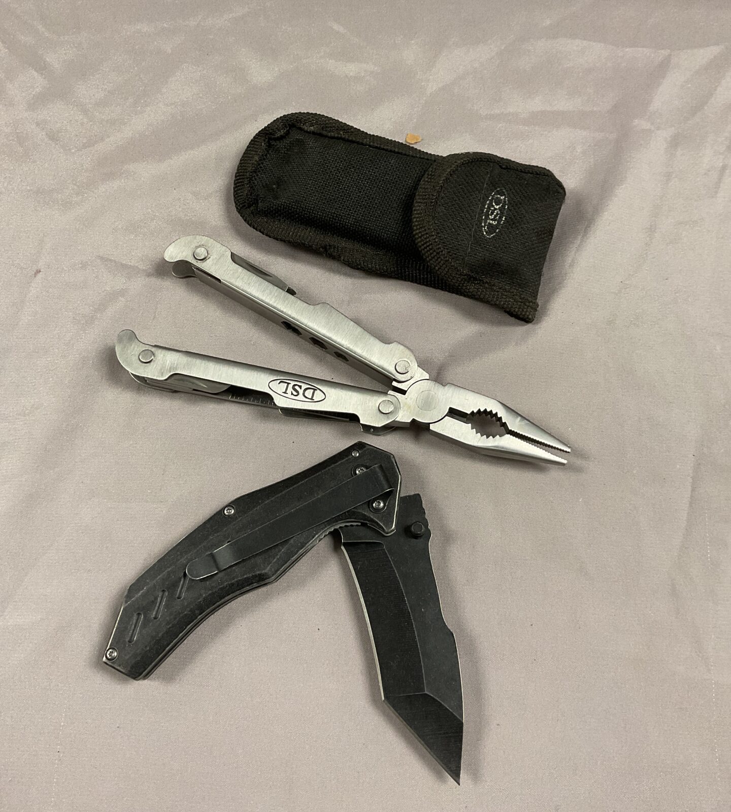 D2 pocket knife and DSL multitool