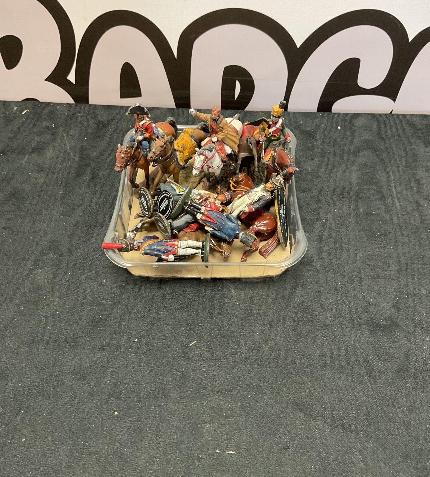 Box of vintage britans lead soldiers