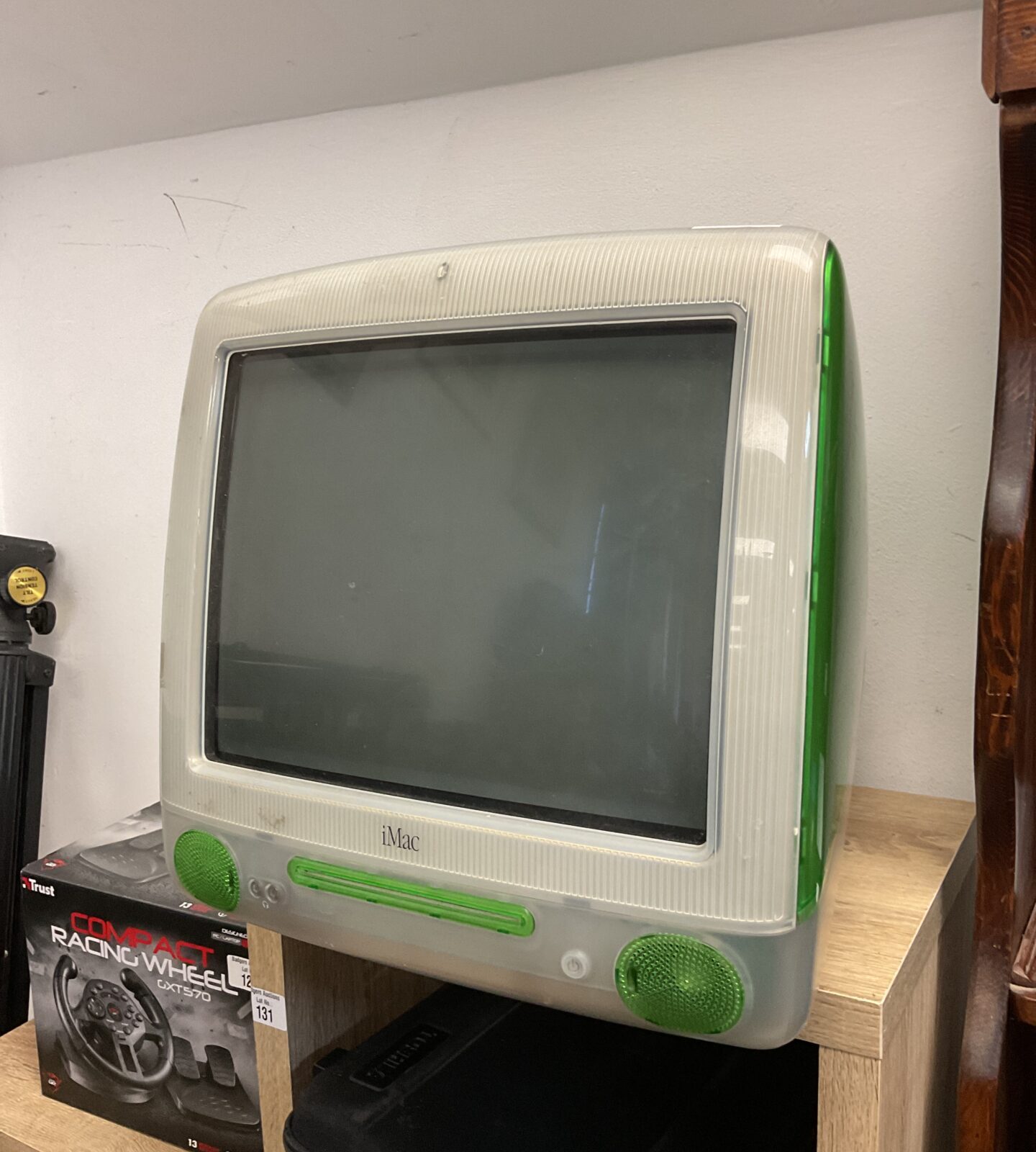 Retro green apple iMac computer