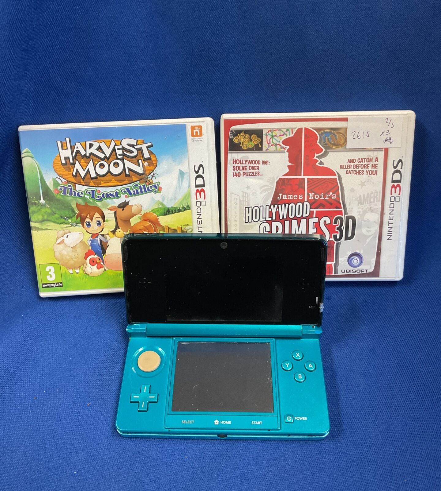 Nintendo 3ds console & games (no charger)