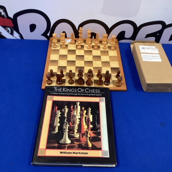 Chess Set with borad and Book (one pawn missing)