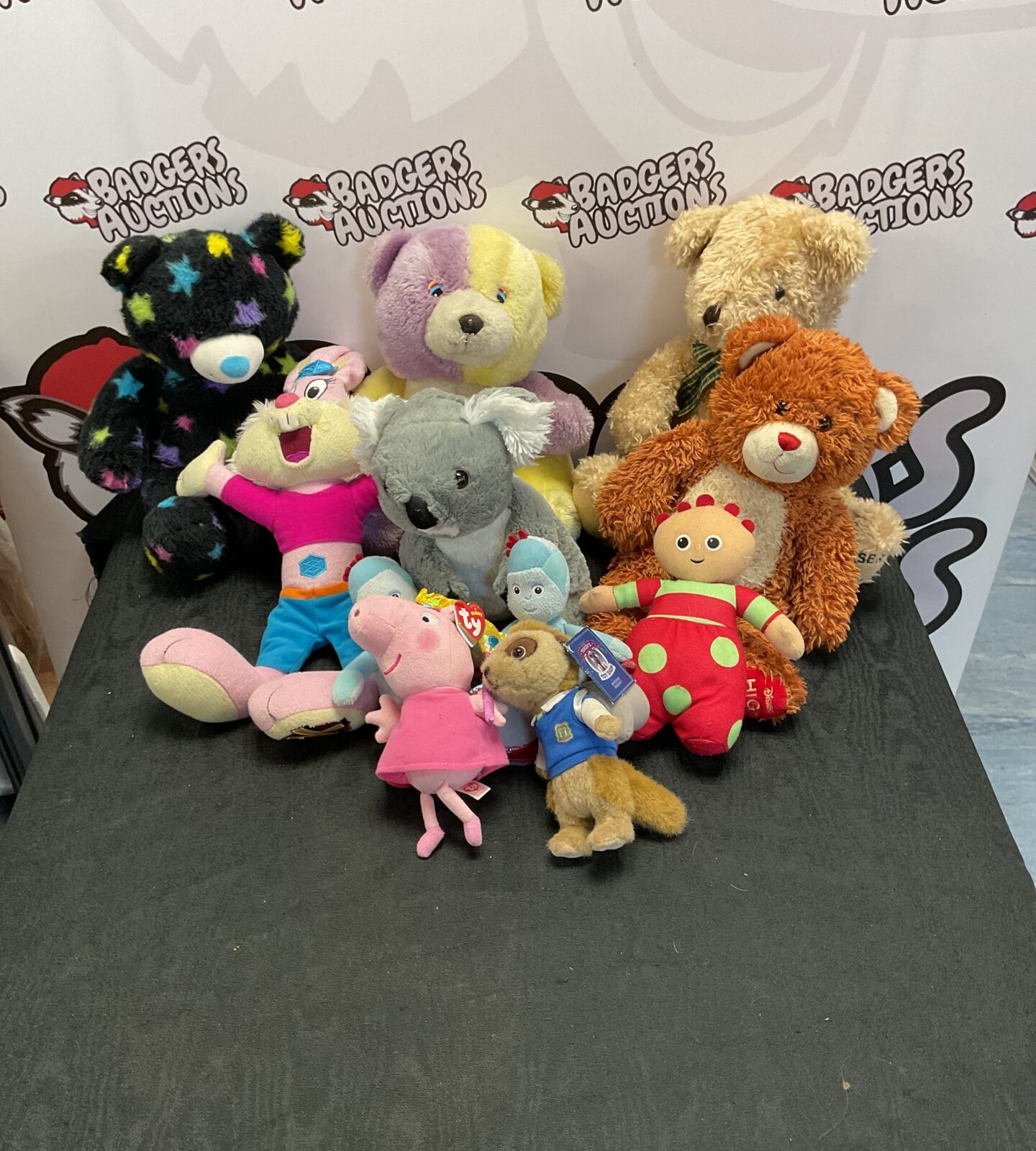 Selection of mixed teddies and plsuhes inc build a bear, disney, house of fraser and ty beanies