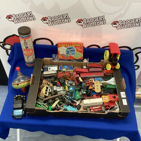 Tray of vintage toys diecast Dinky