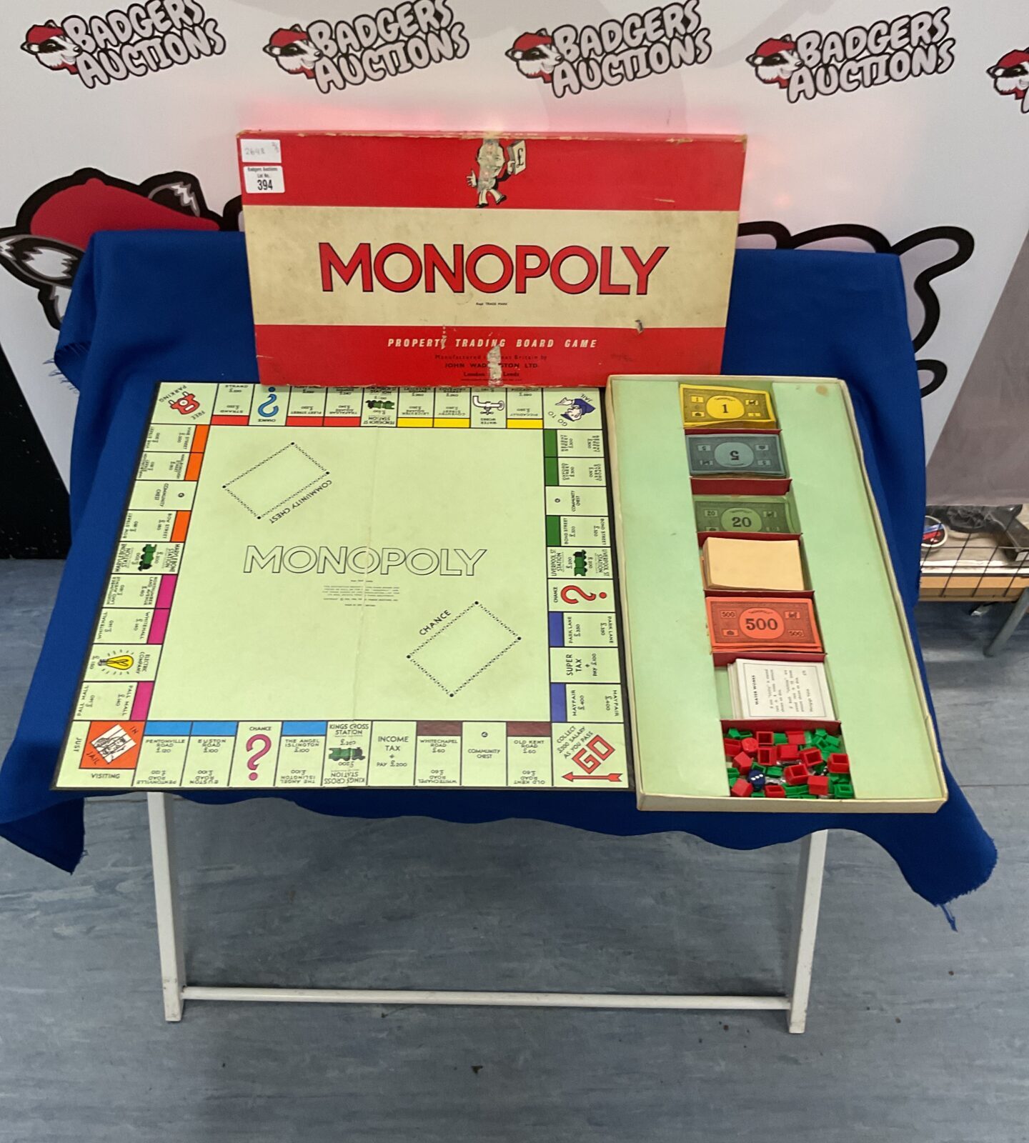 Vintage 1961 Waddingtons Original Monopoly Edition board game