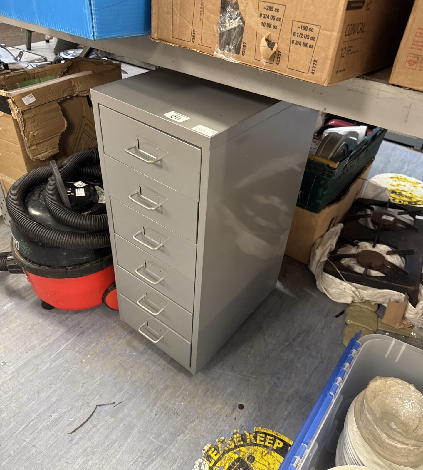 Metal office filing drawer cabinet 27” tall