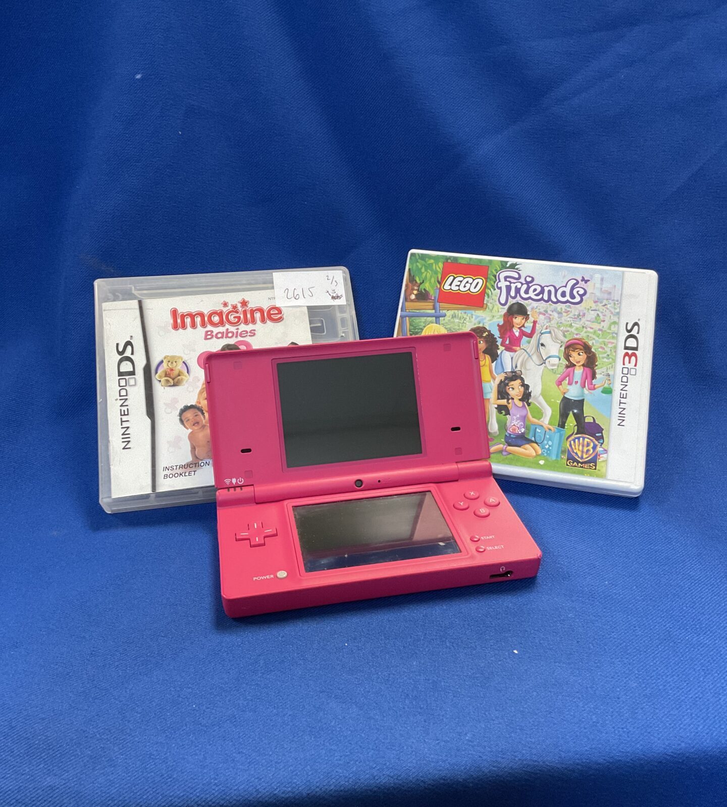 Pink Nintendo dsi console & games (no charger)