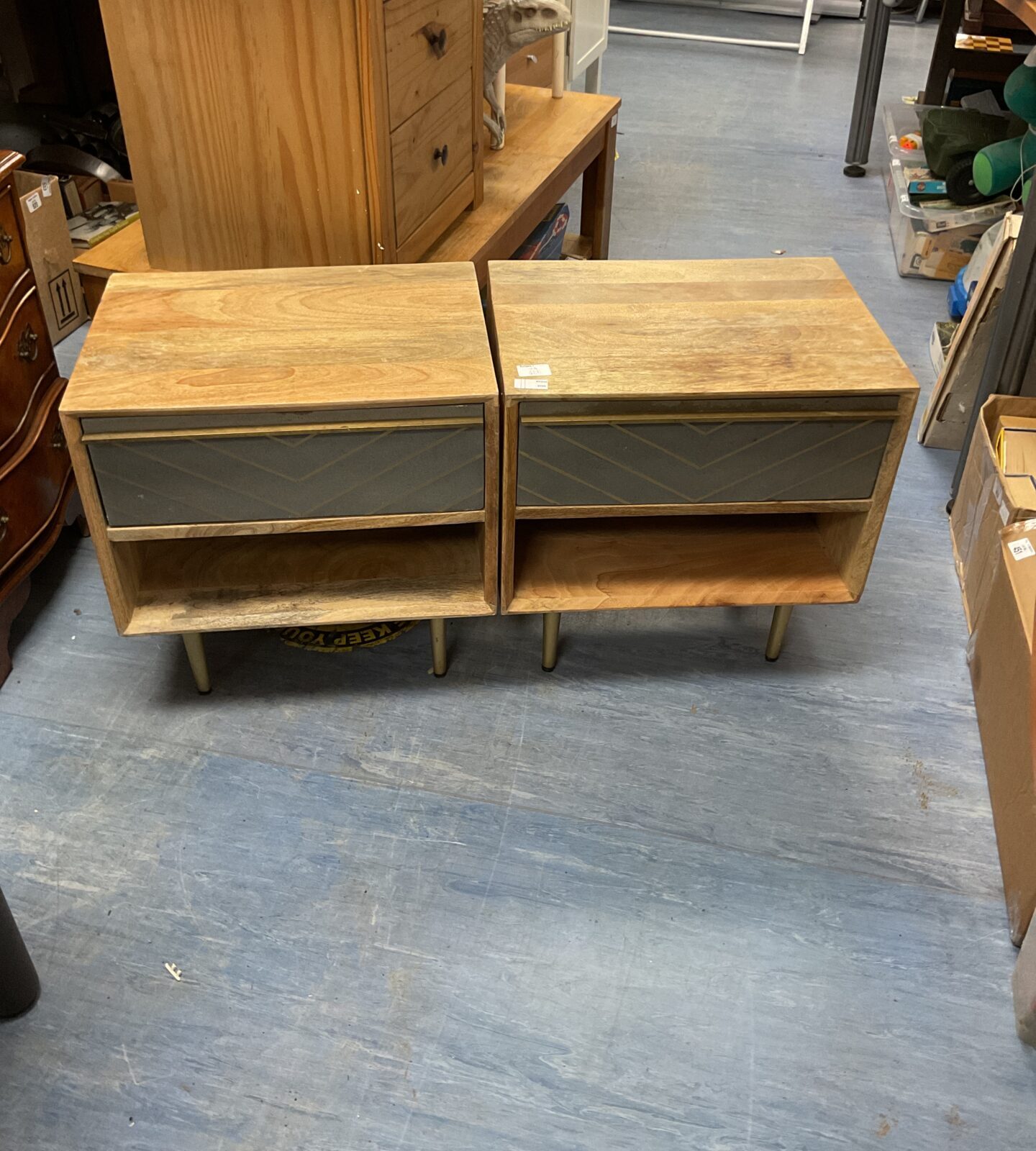 Pair of Toshi modern bedside cabinets