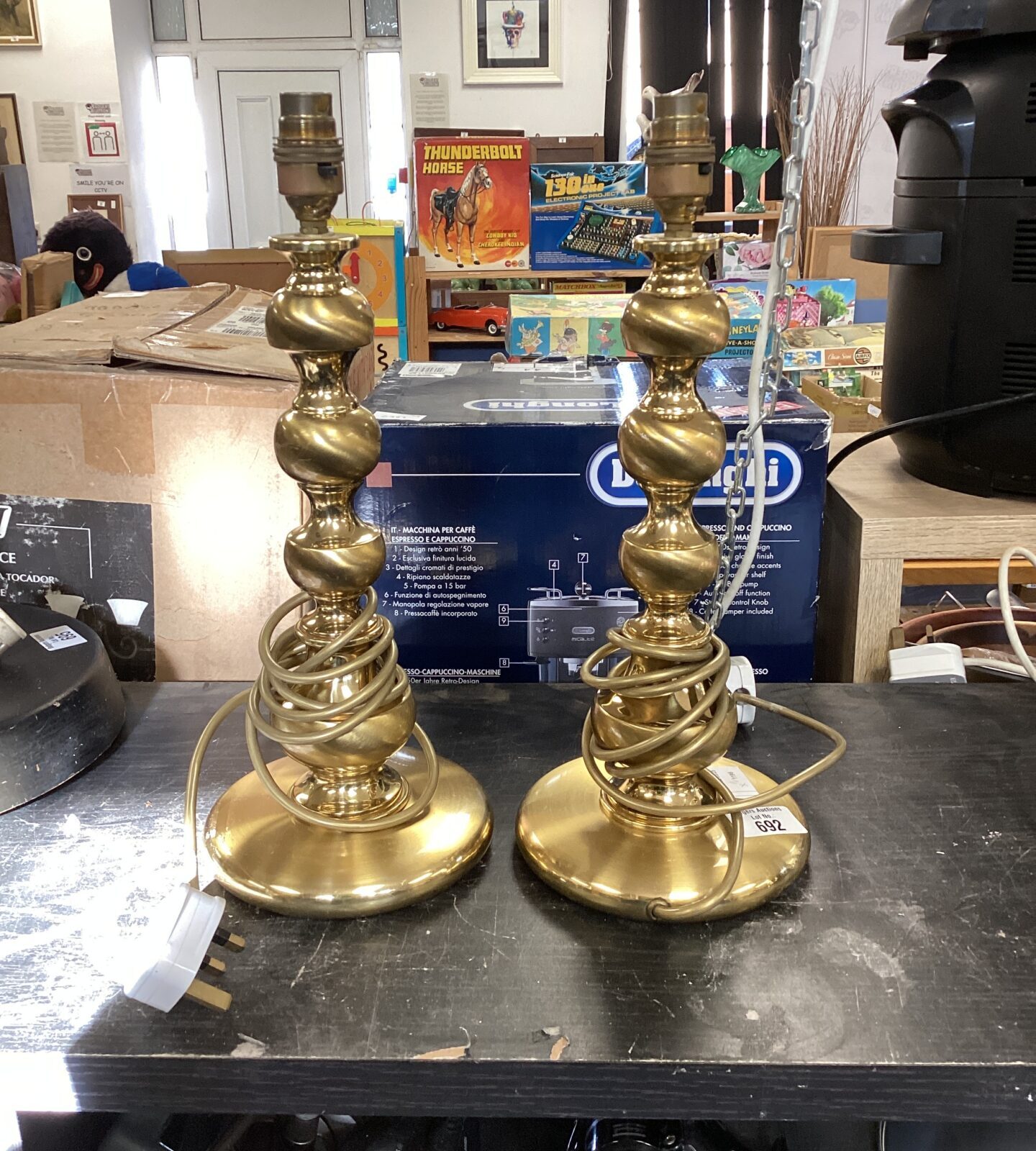 Pair of Brass Lamps