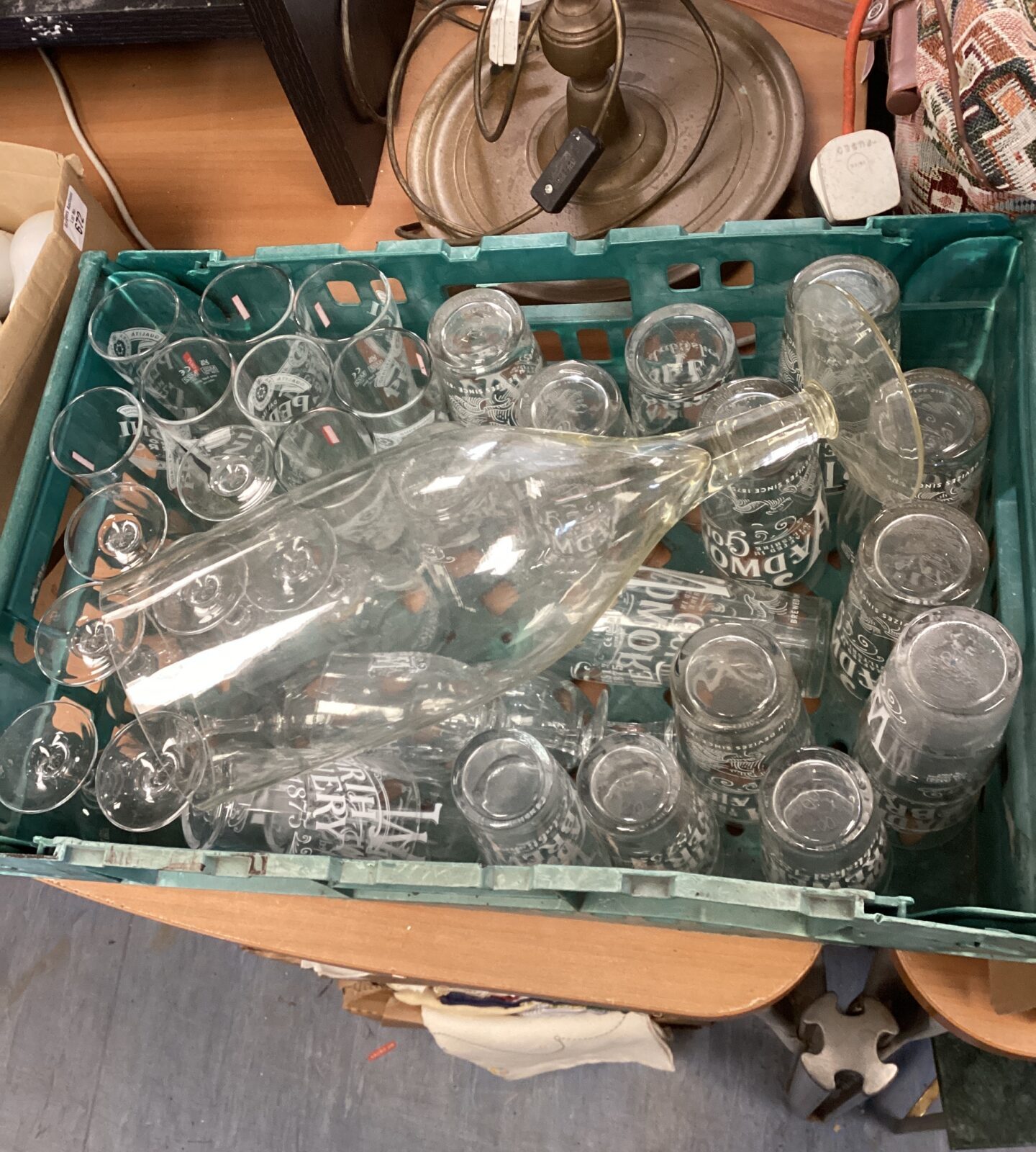 Box of Beer Glasses incl Peroni