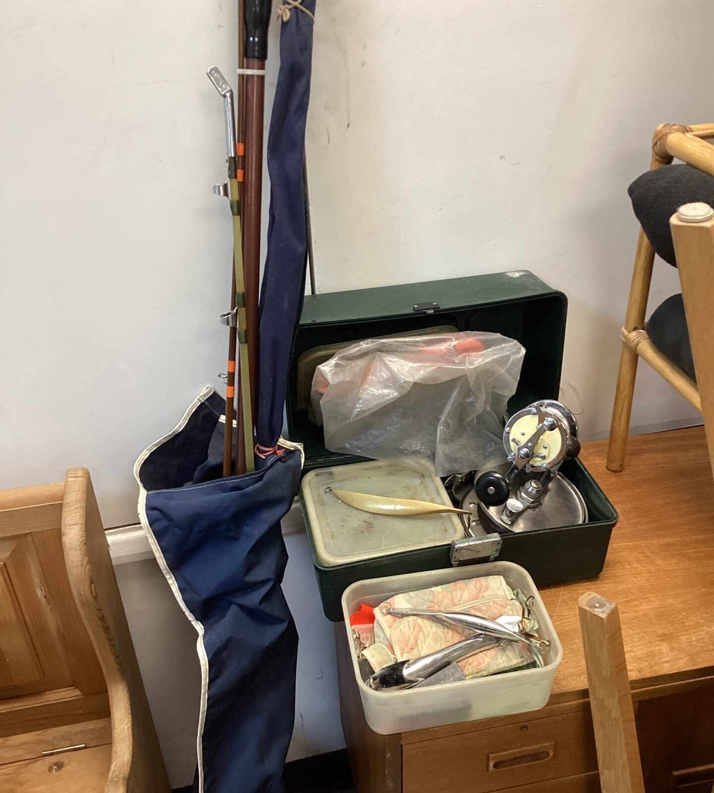 Job lot of fishing gear inc rods