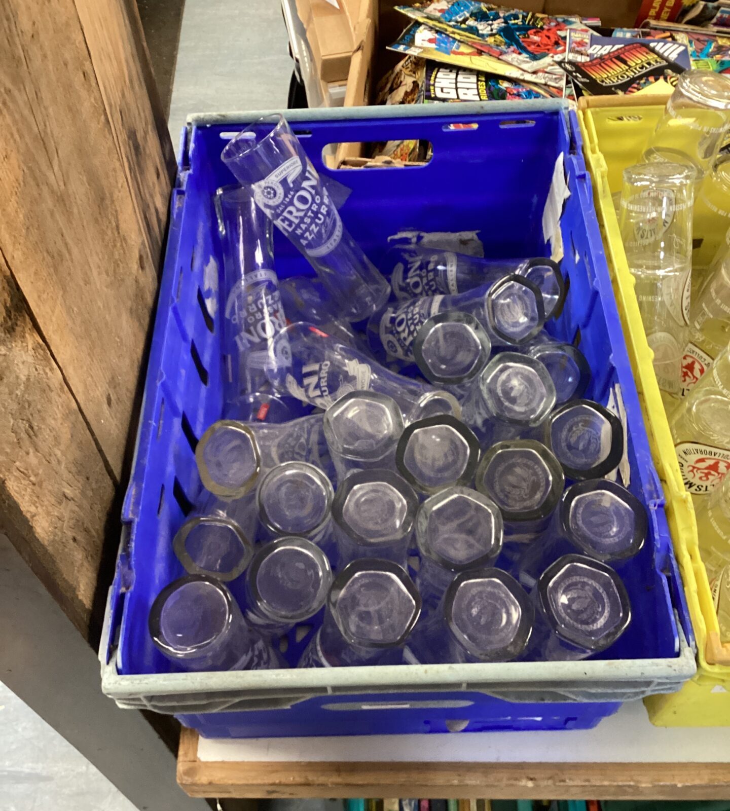 Box of Peroni Pint Glasses